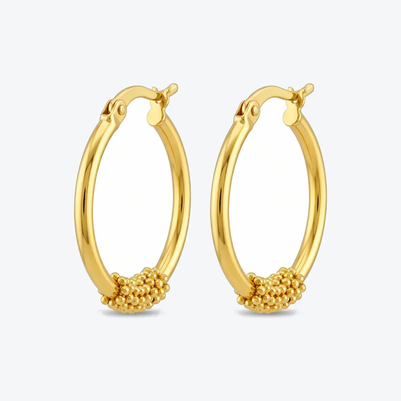 Granule Detail Hoop Earring