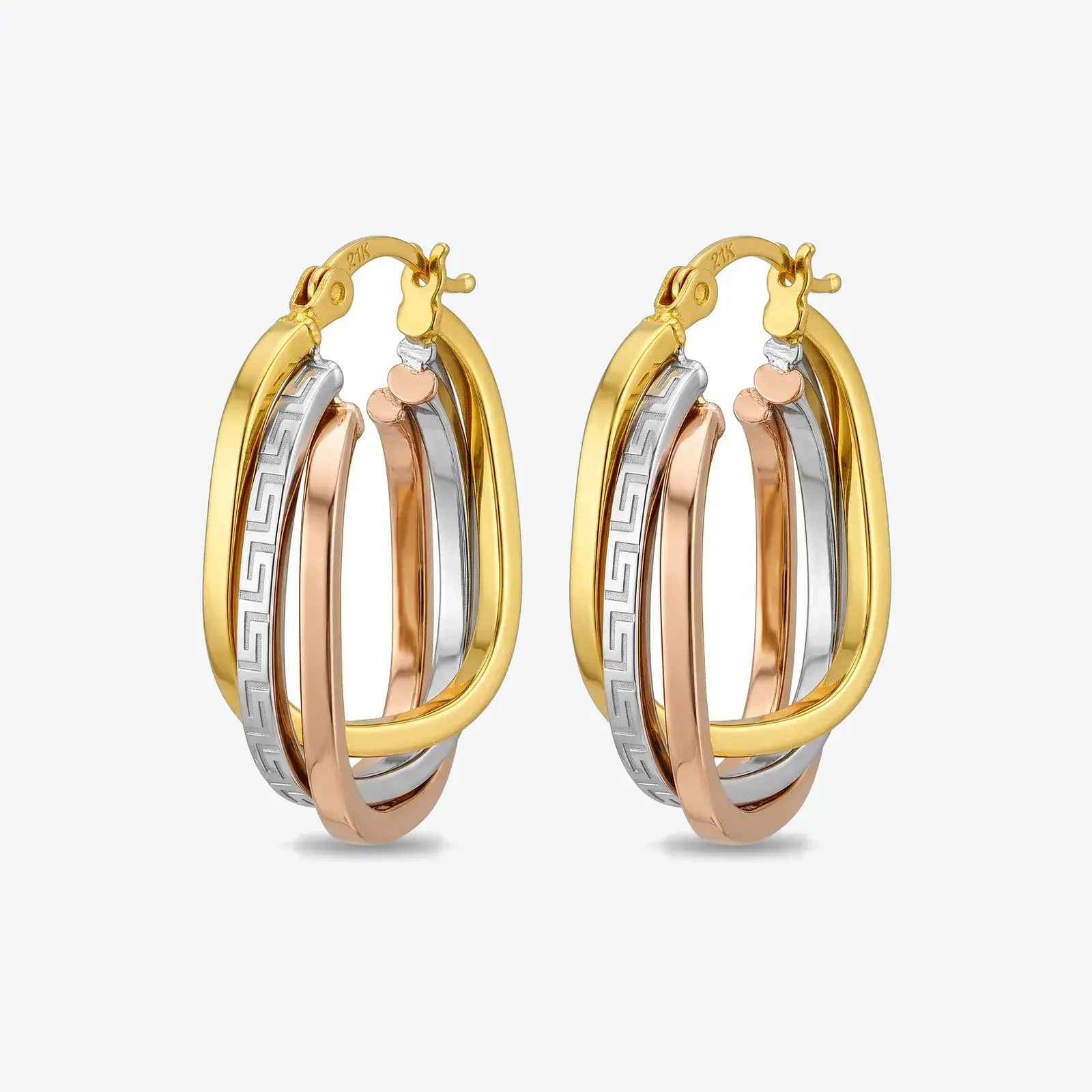 Greek Key Trilogy Earring