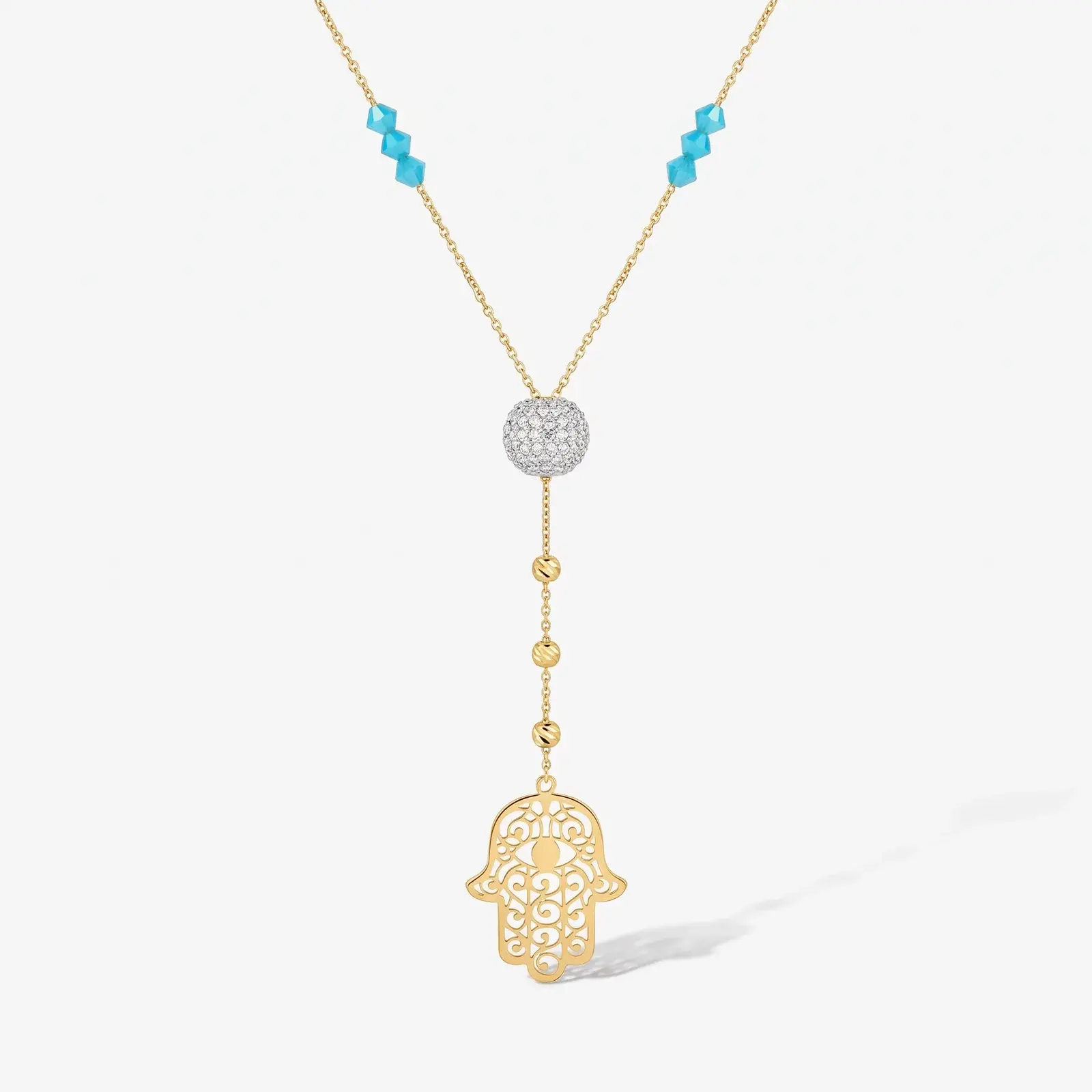 Hamsa Lariat Necklace