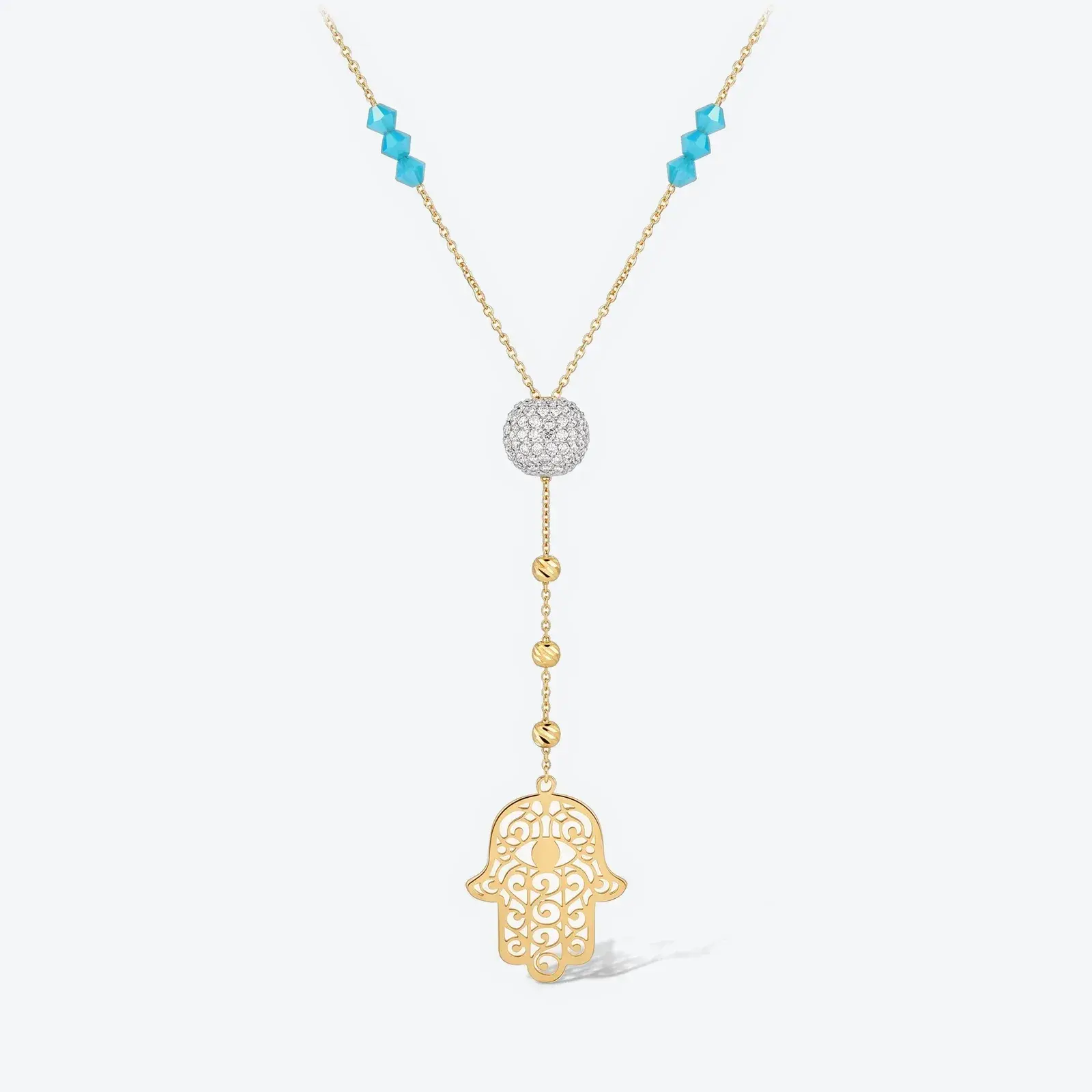 Hamsa Lariat Necklace
