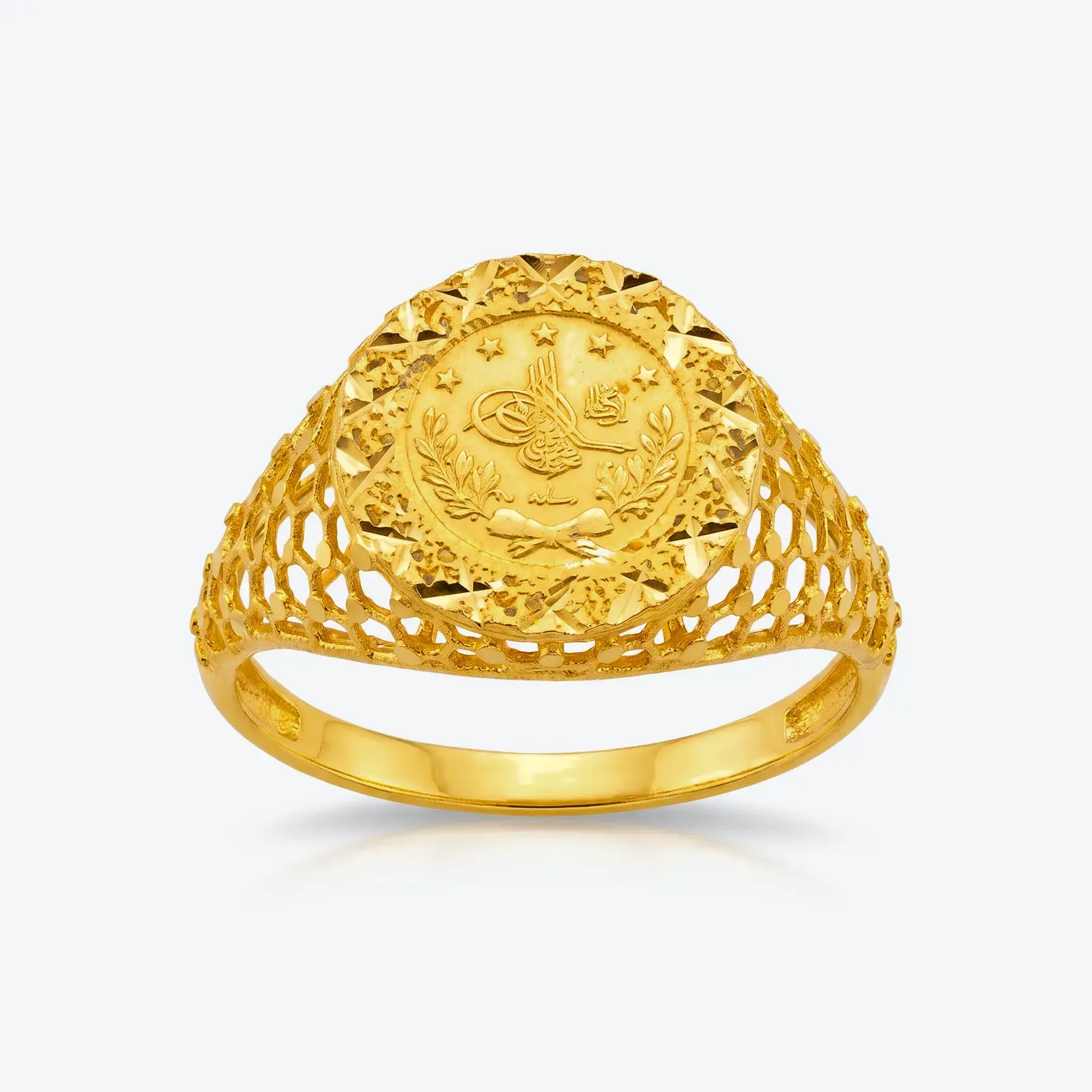 Honeycomb Rashadi Coin Ring