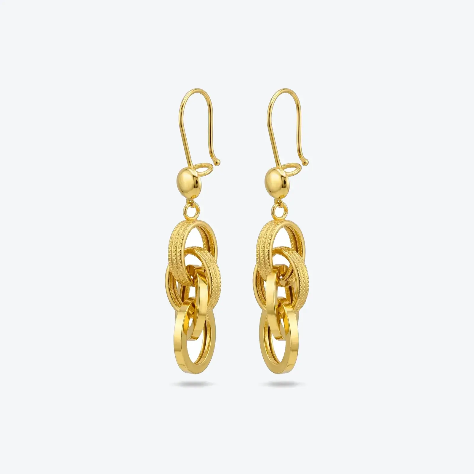 Interlocking Link Drop Earrings