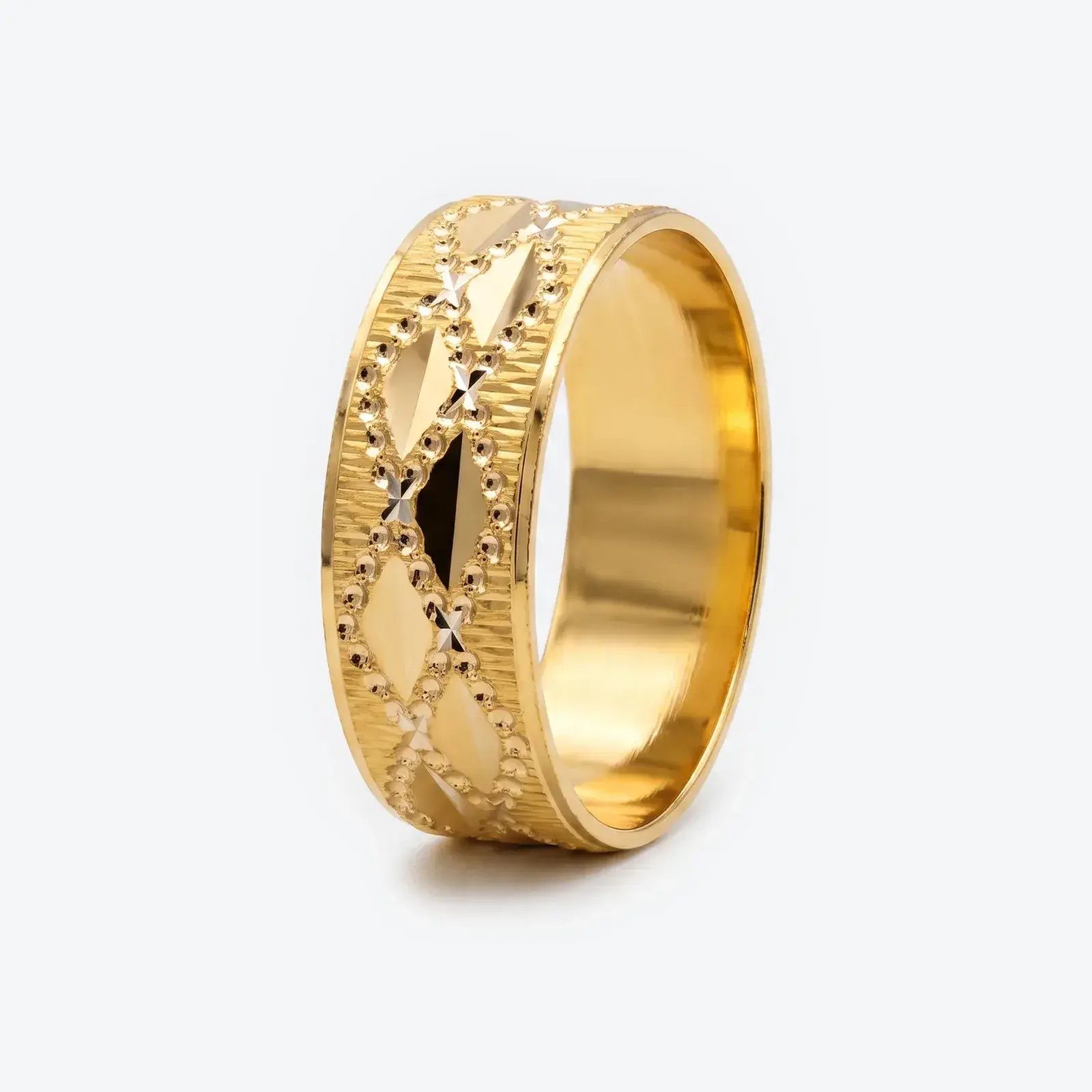 Laser Shape Wedding Ring