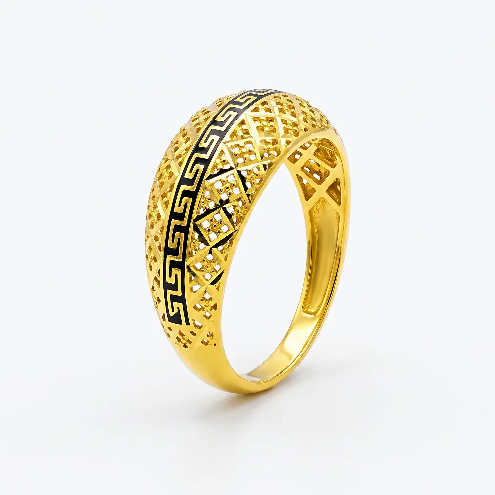 Meander Lattice Dome Ring