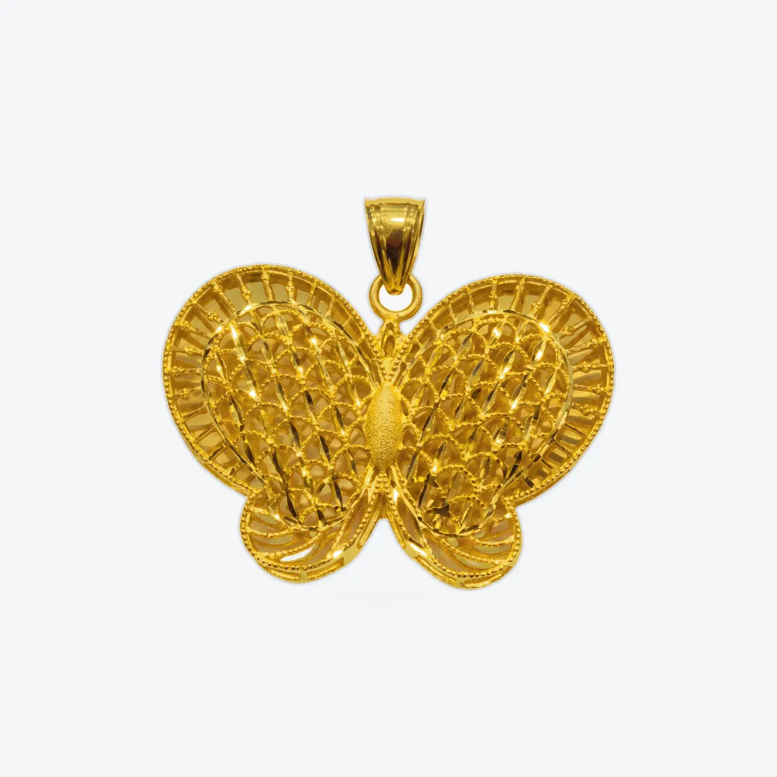 Mesh Wing Butterfly Pendant