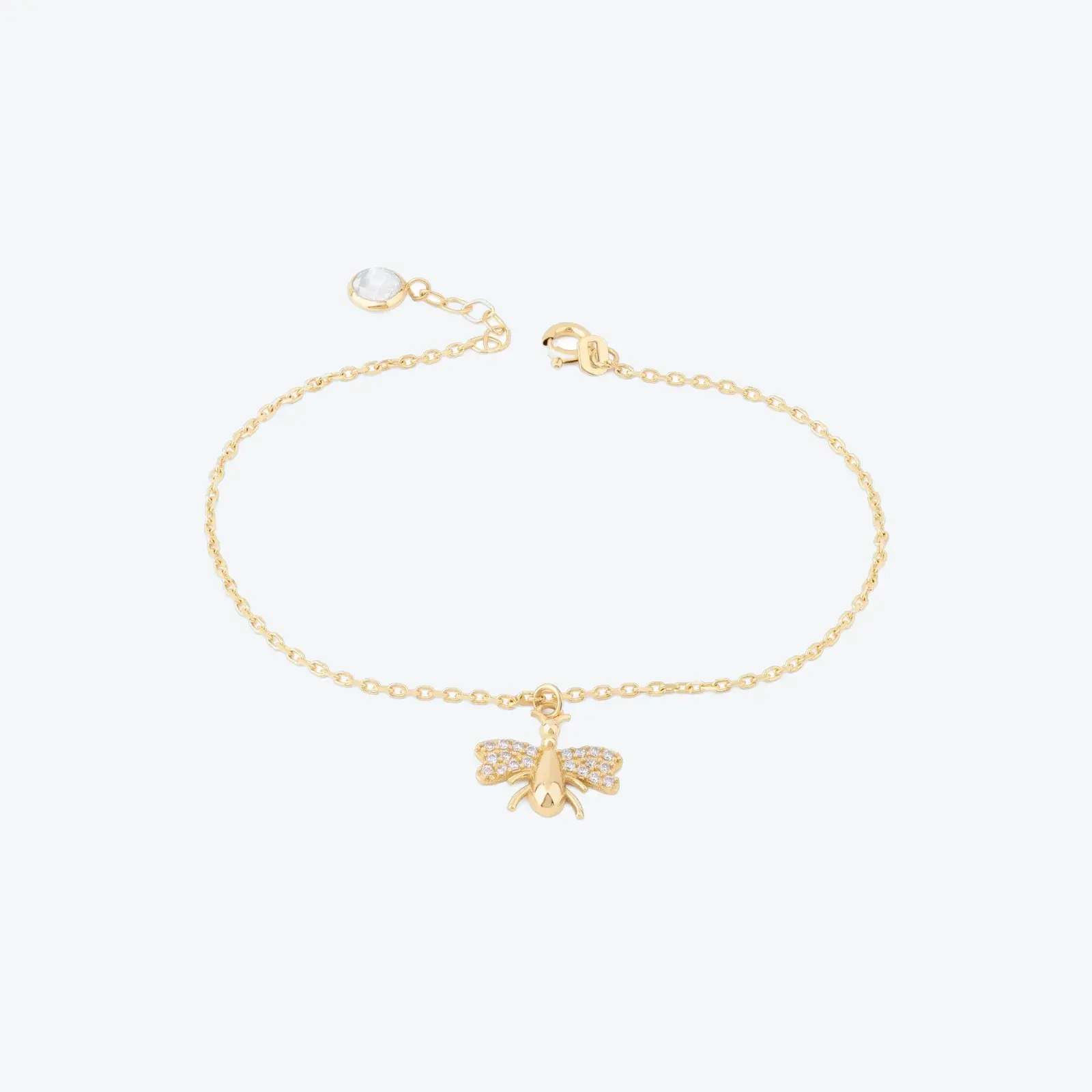 Pavé Bee Charm Bracelet