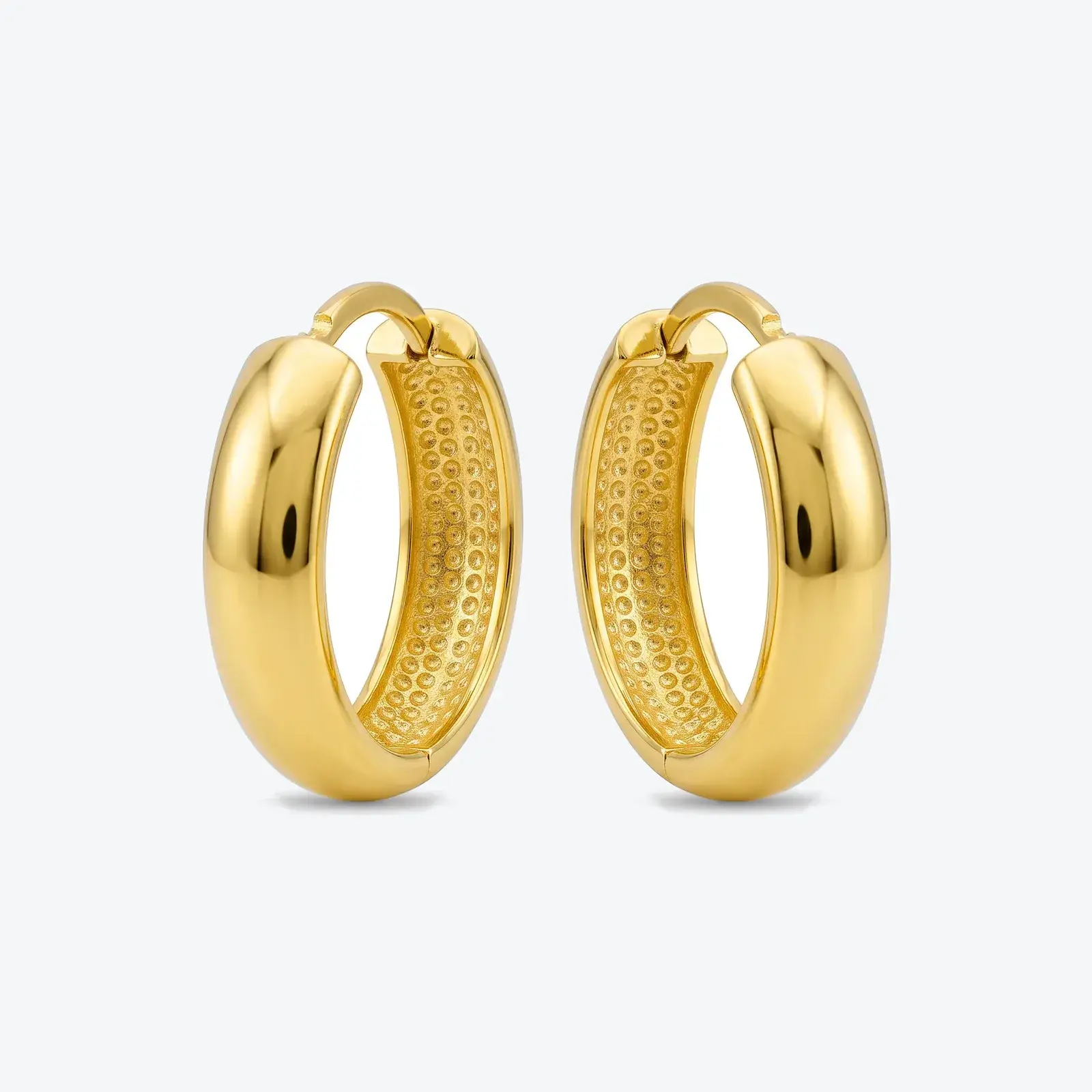 Plain Polished Hoop Earrings
