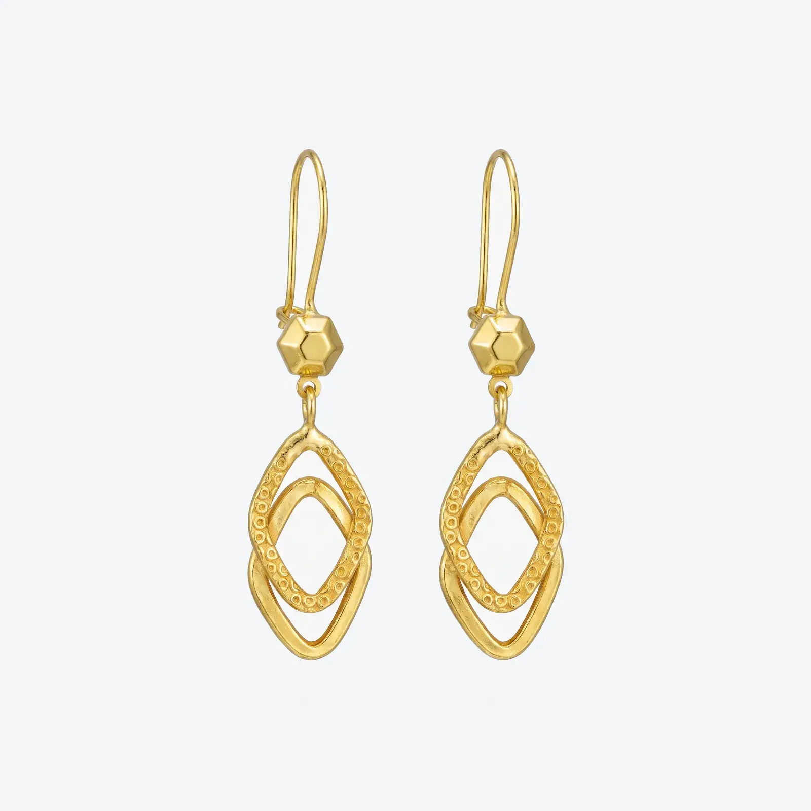 Rhombus Link Drop Earrings