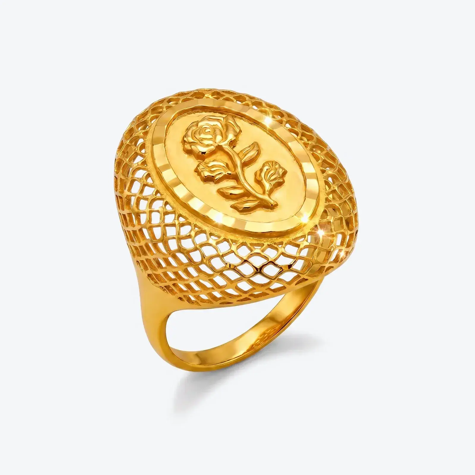 Rose Medallion Ounce Ring