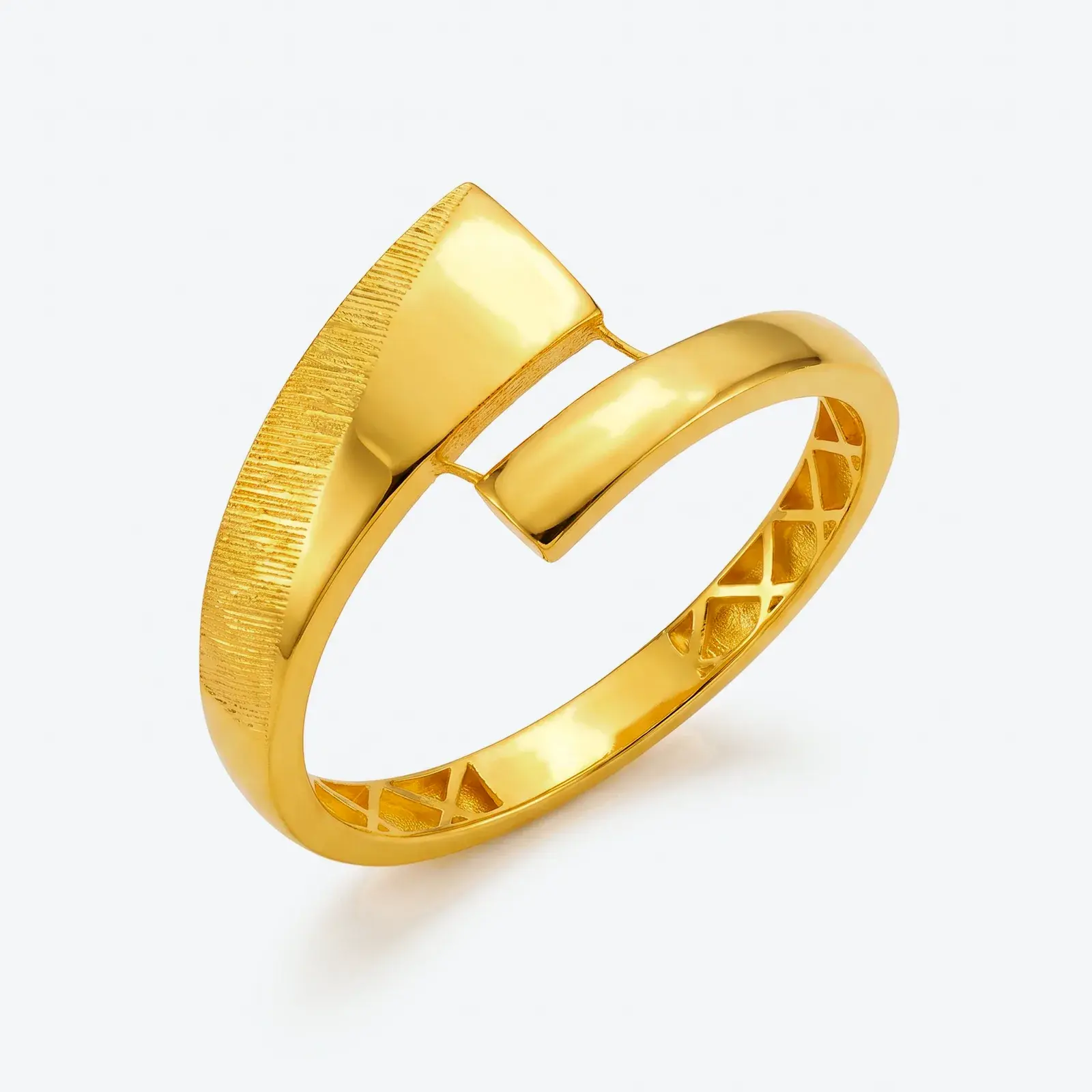 Satin & Mirror Twin-End Ring