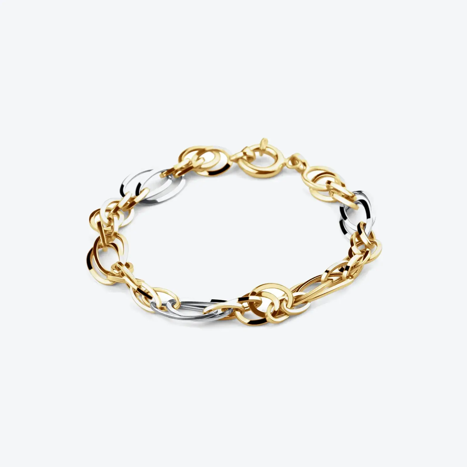 Two-Tone Mixed Link Bracelet