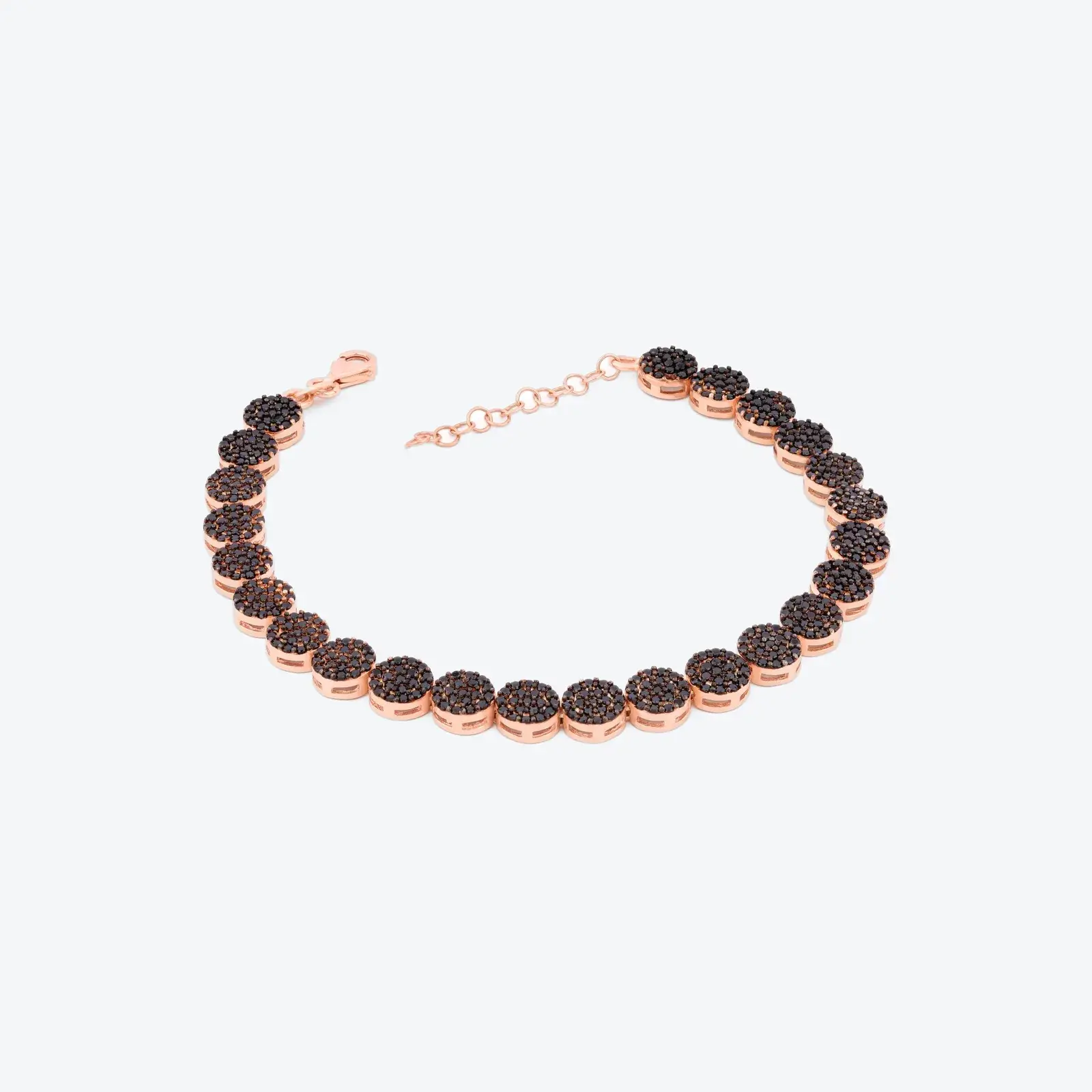 Black Pavé Disc Bracelet