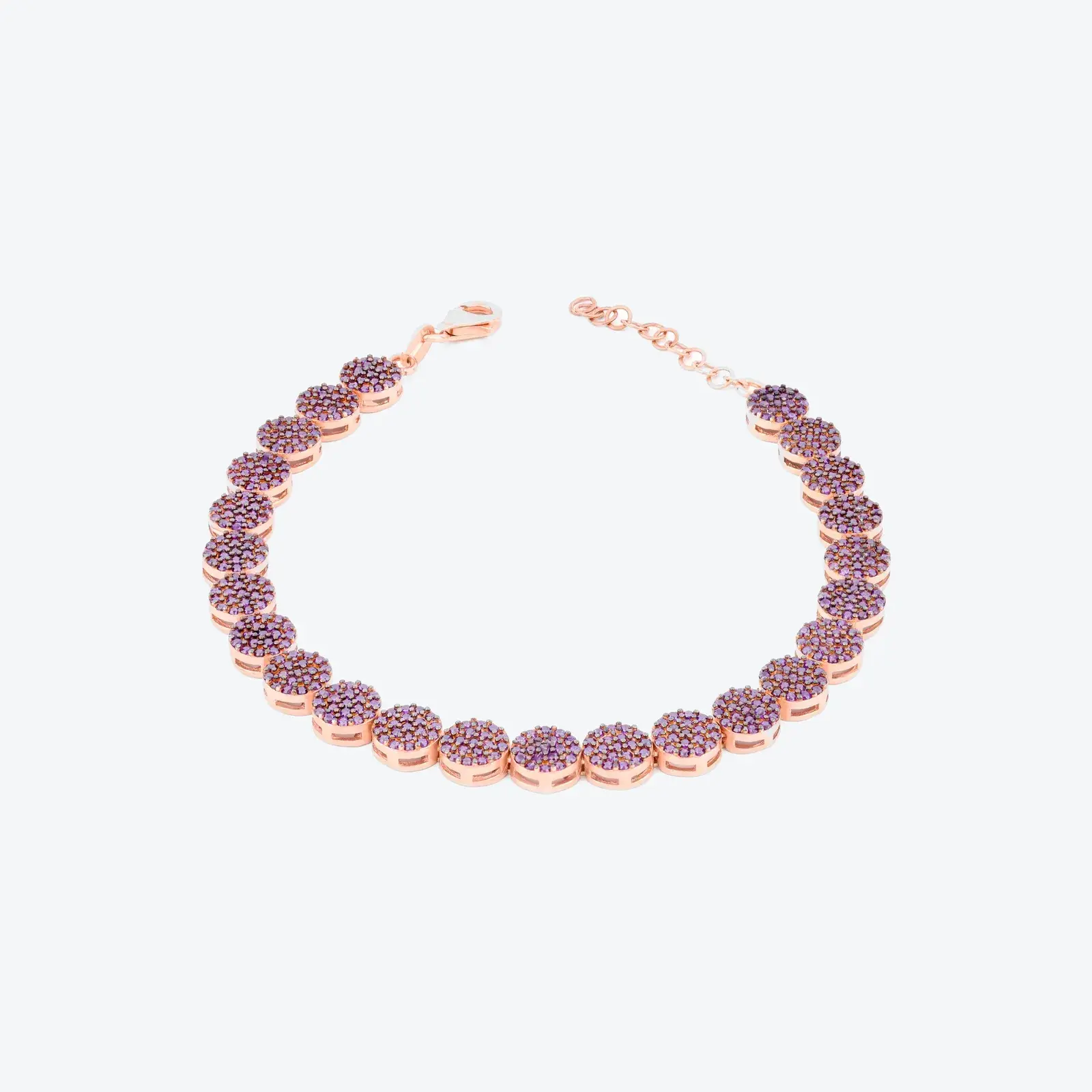 Violet Pavé Disc Bracelet