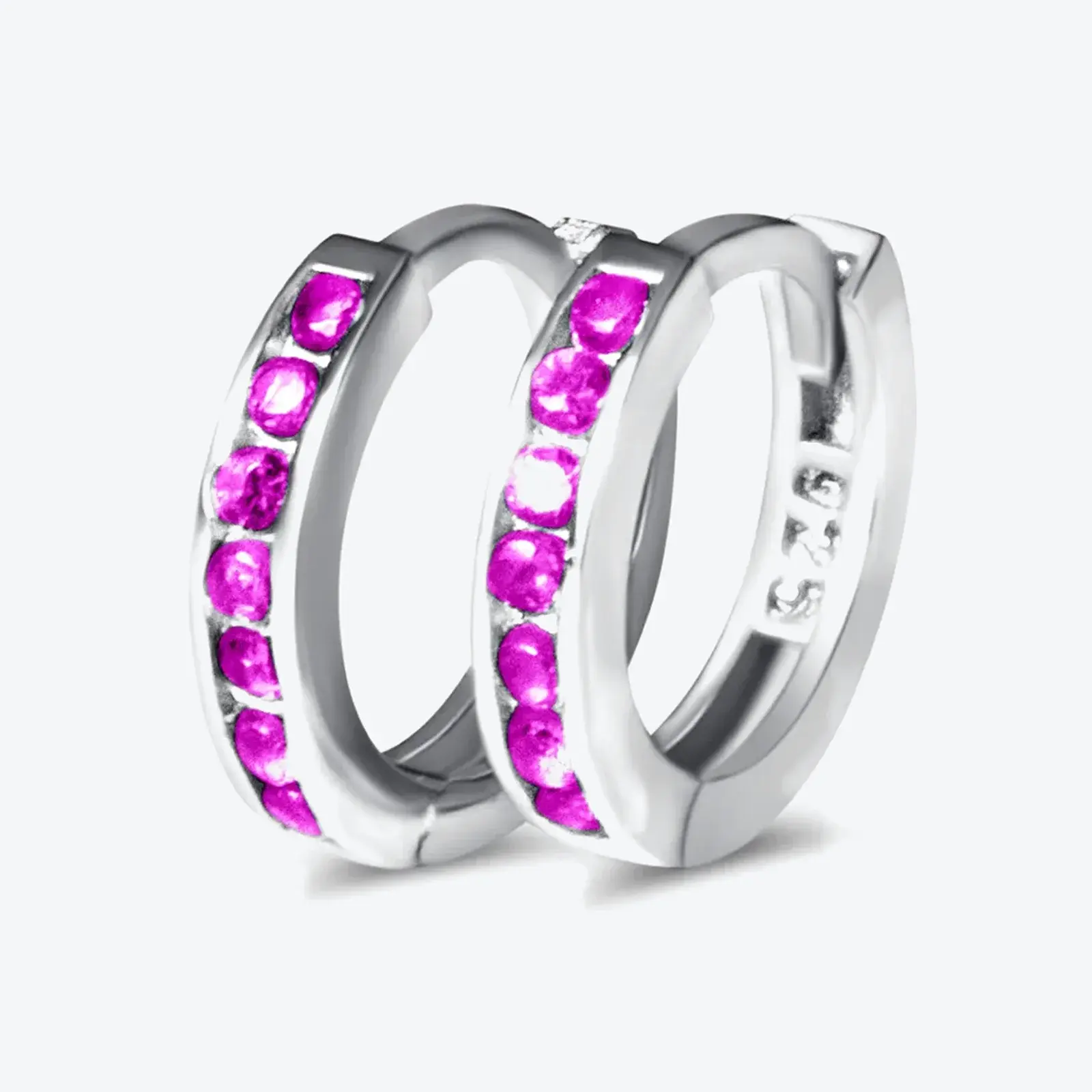 Rose Channel Huggie Earrings