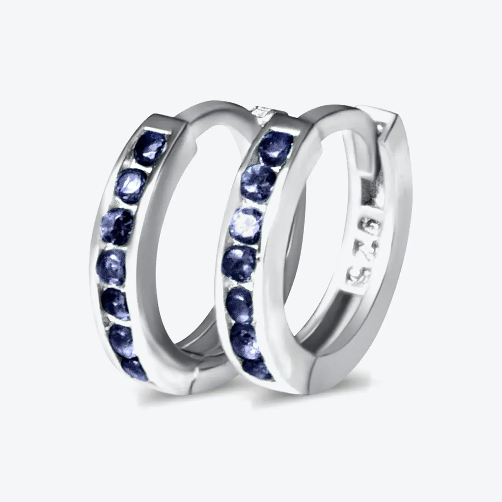 Indigo Channel Huggie Earrings