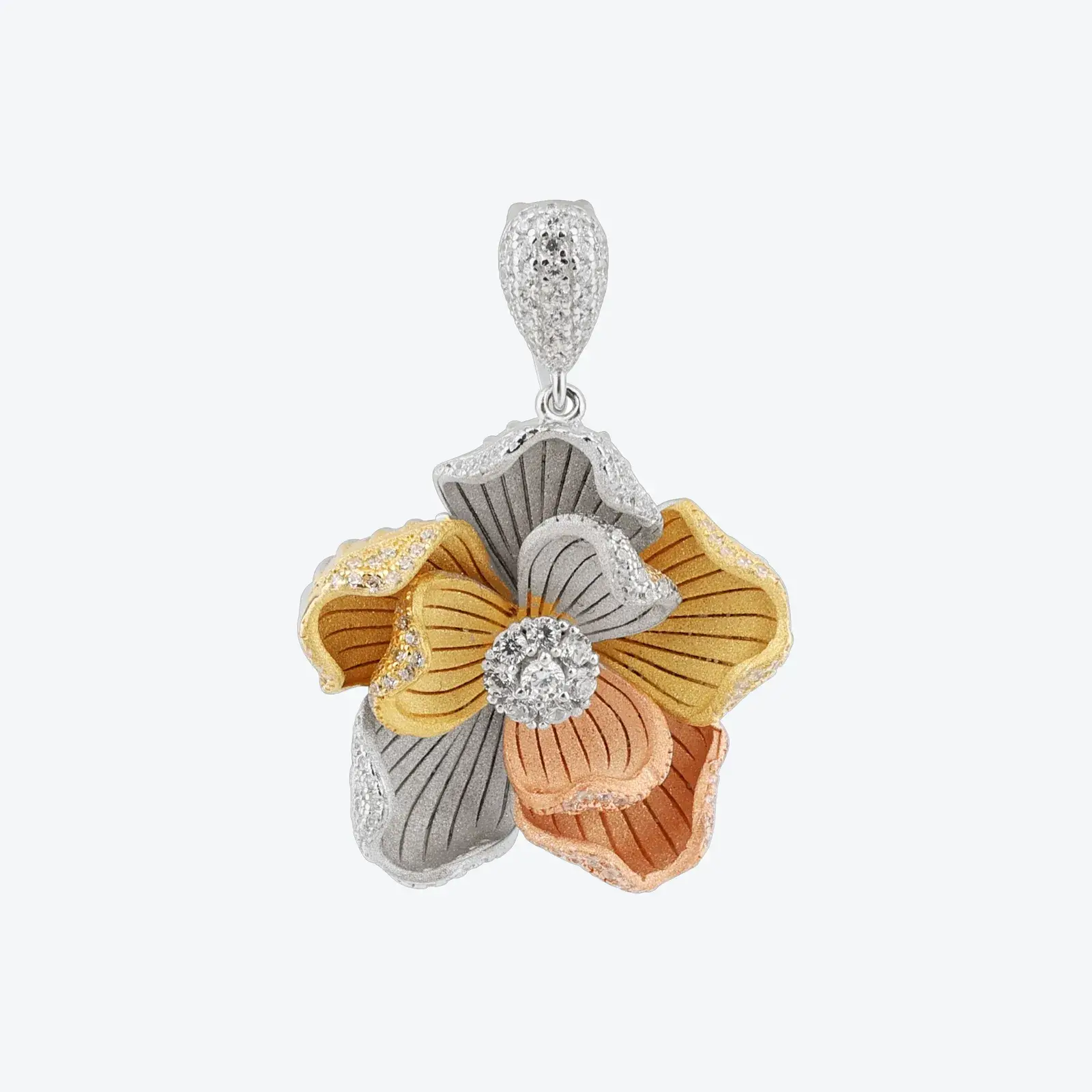 Tri-Tone Blossom Pendant
