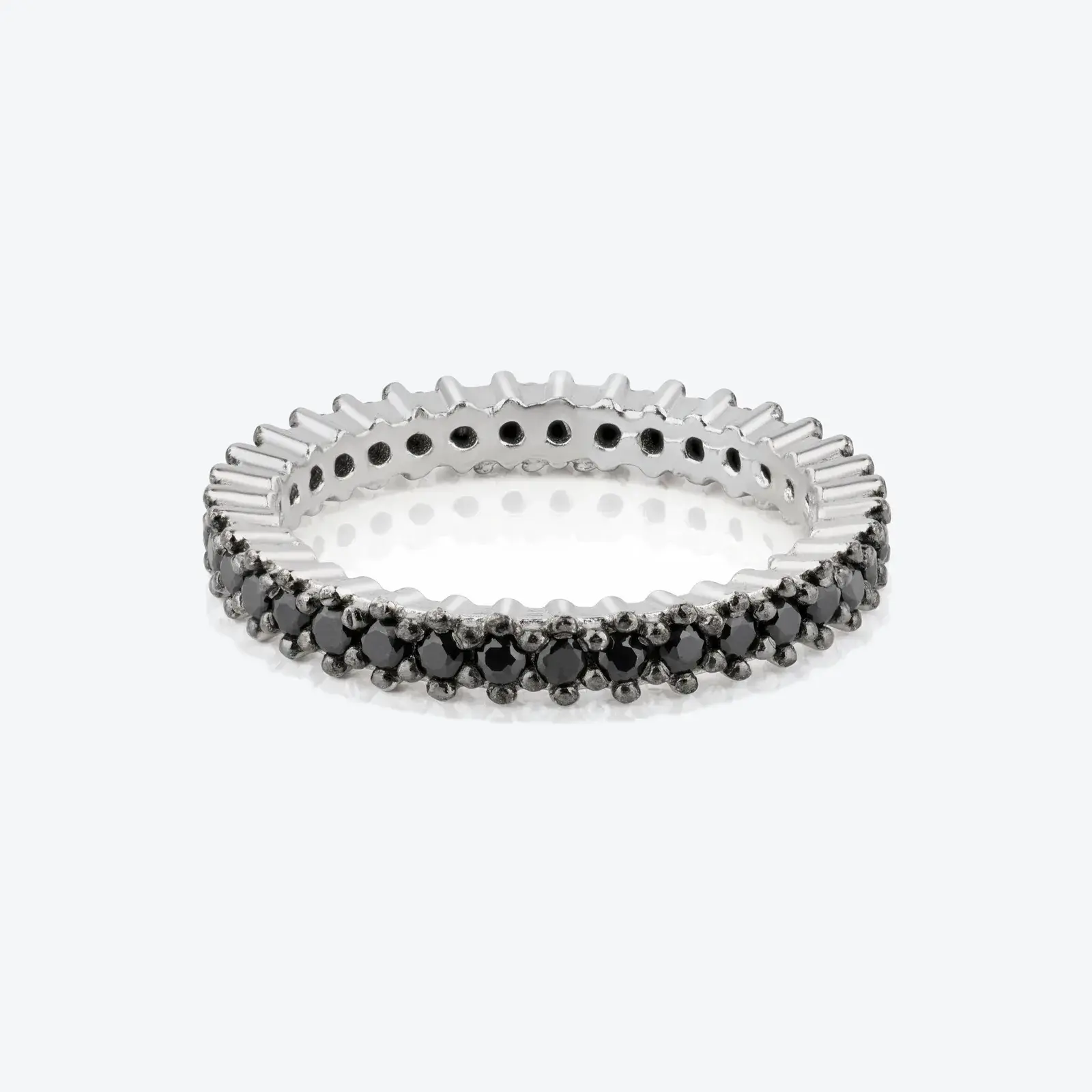 Black and White Eternity Band