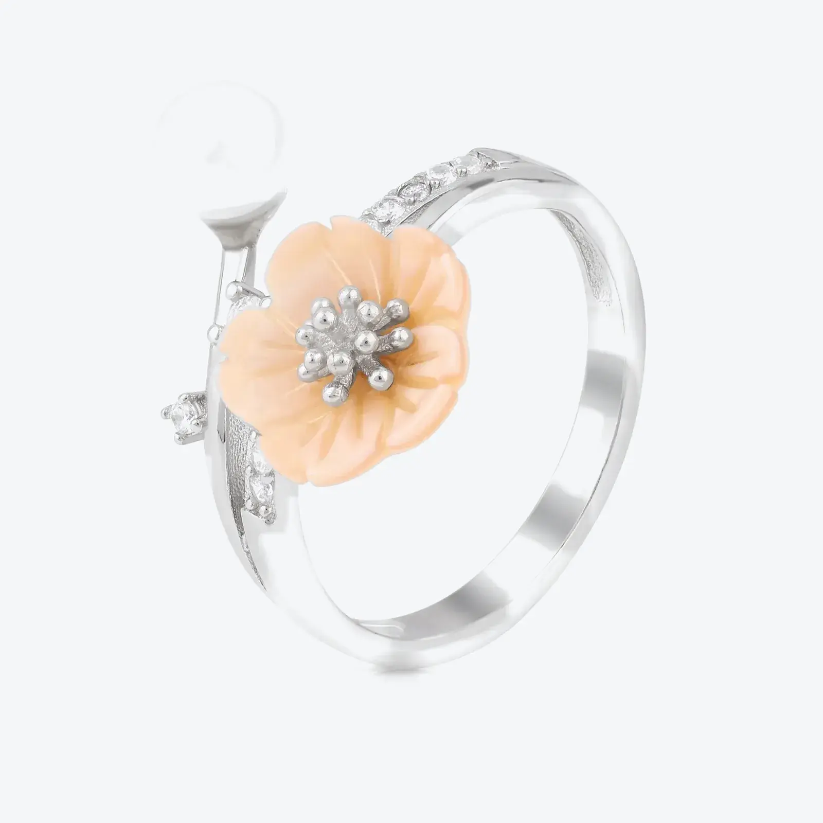 Shell Blossom & Pearl Ring