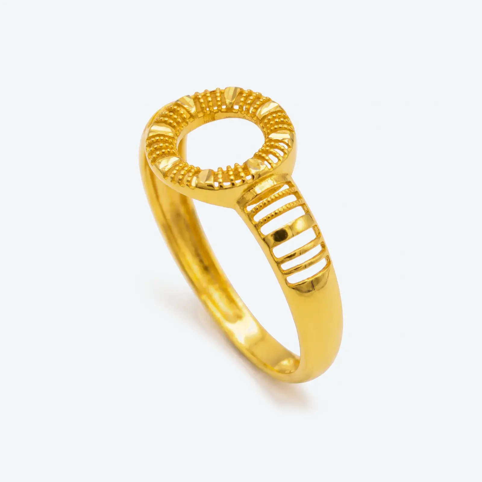 Sun Halo Ring in 21K yellow gold
