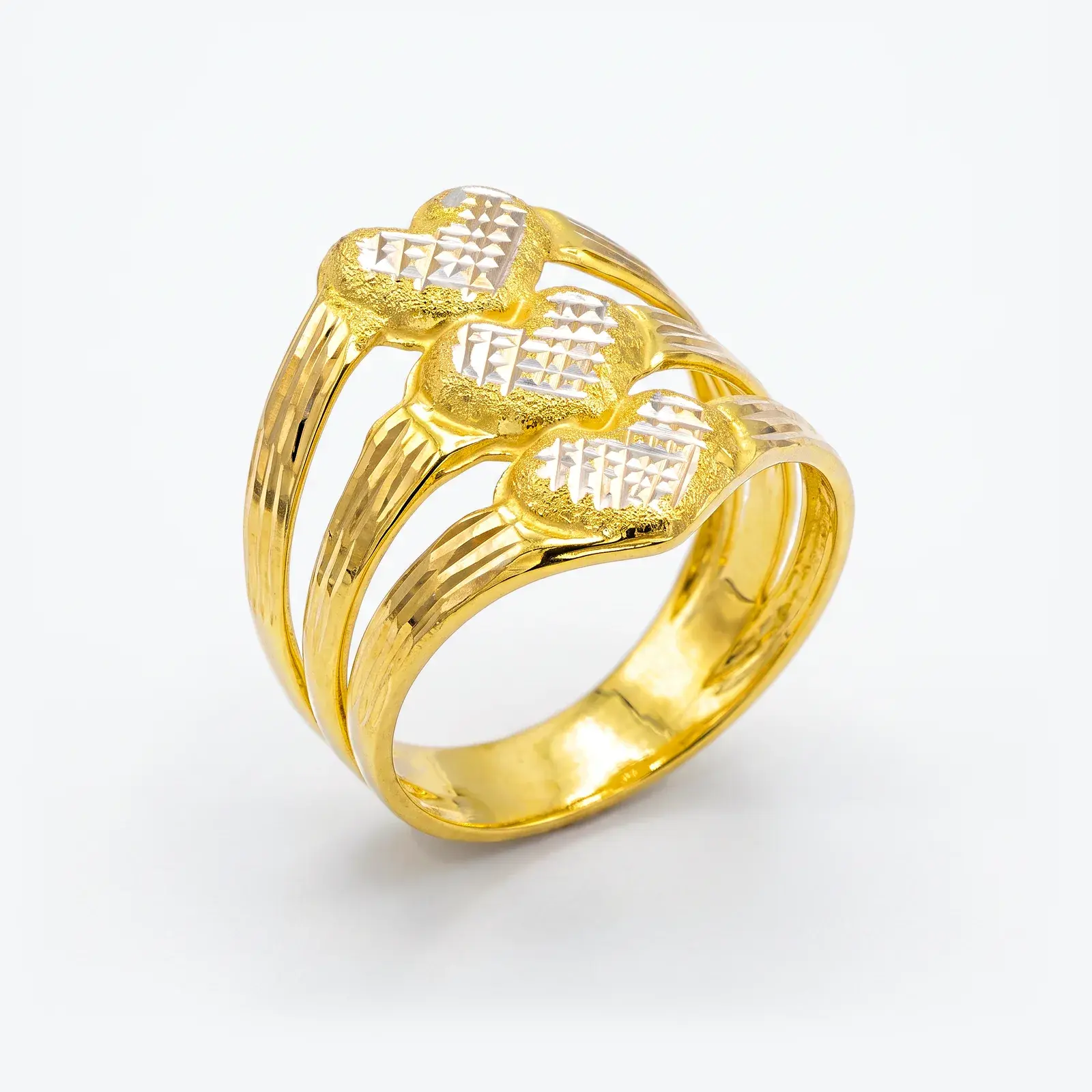 Triple Heart Ring