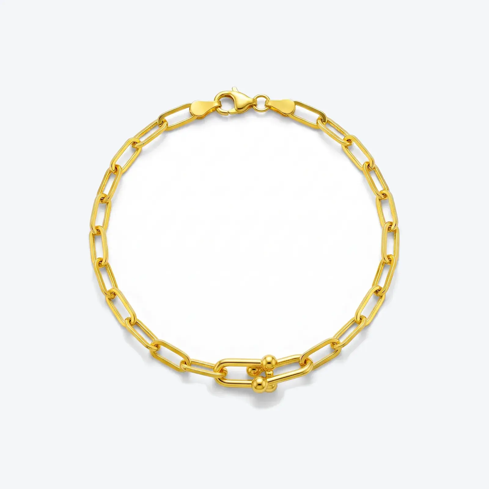 Twin U-Link Paperclip Bracelet
