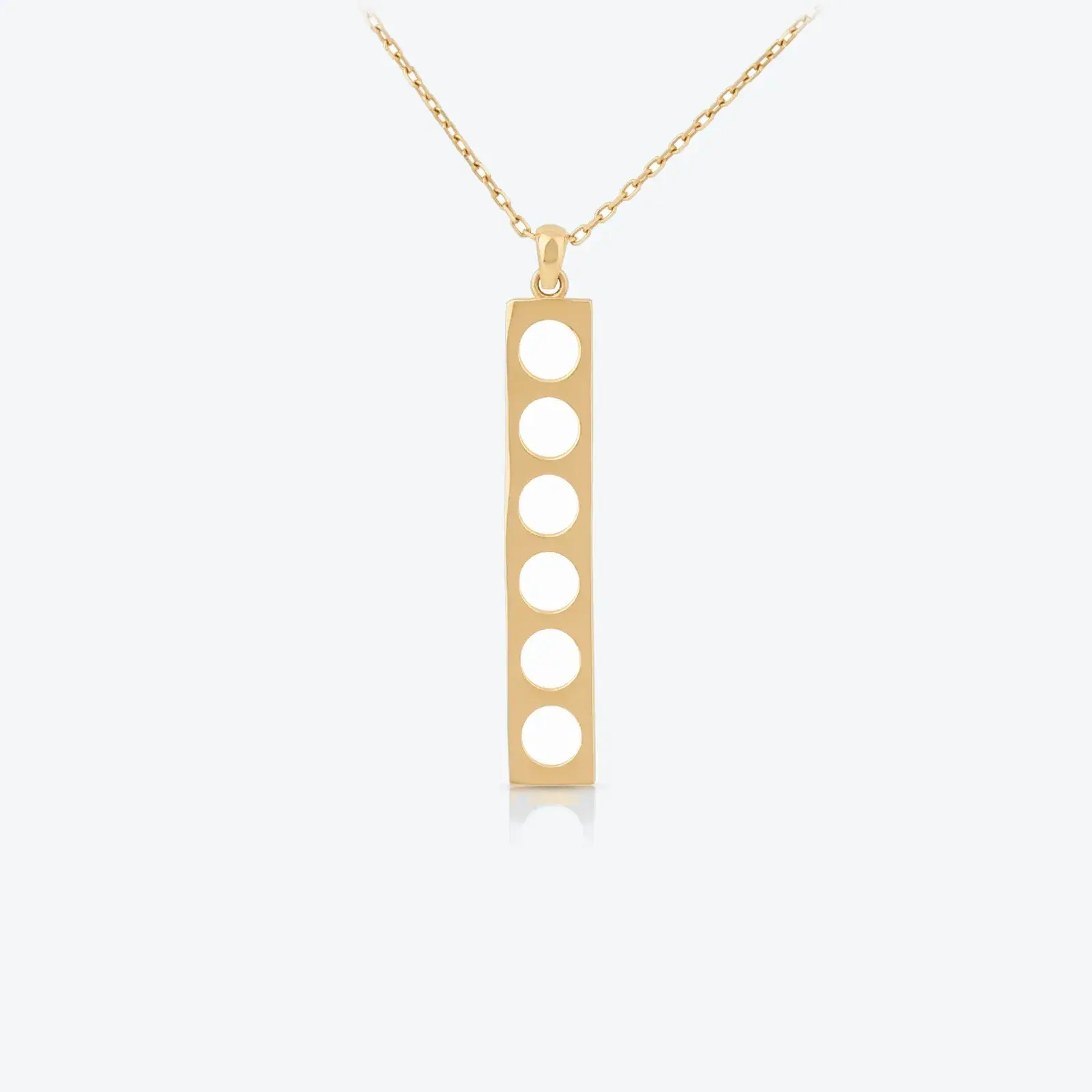 Vertical Bar Cutout Pendant Necklace