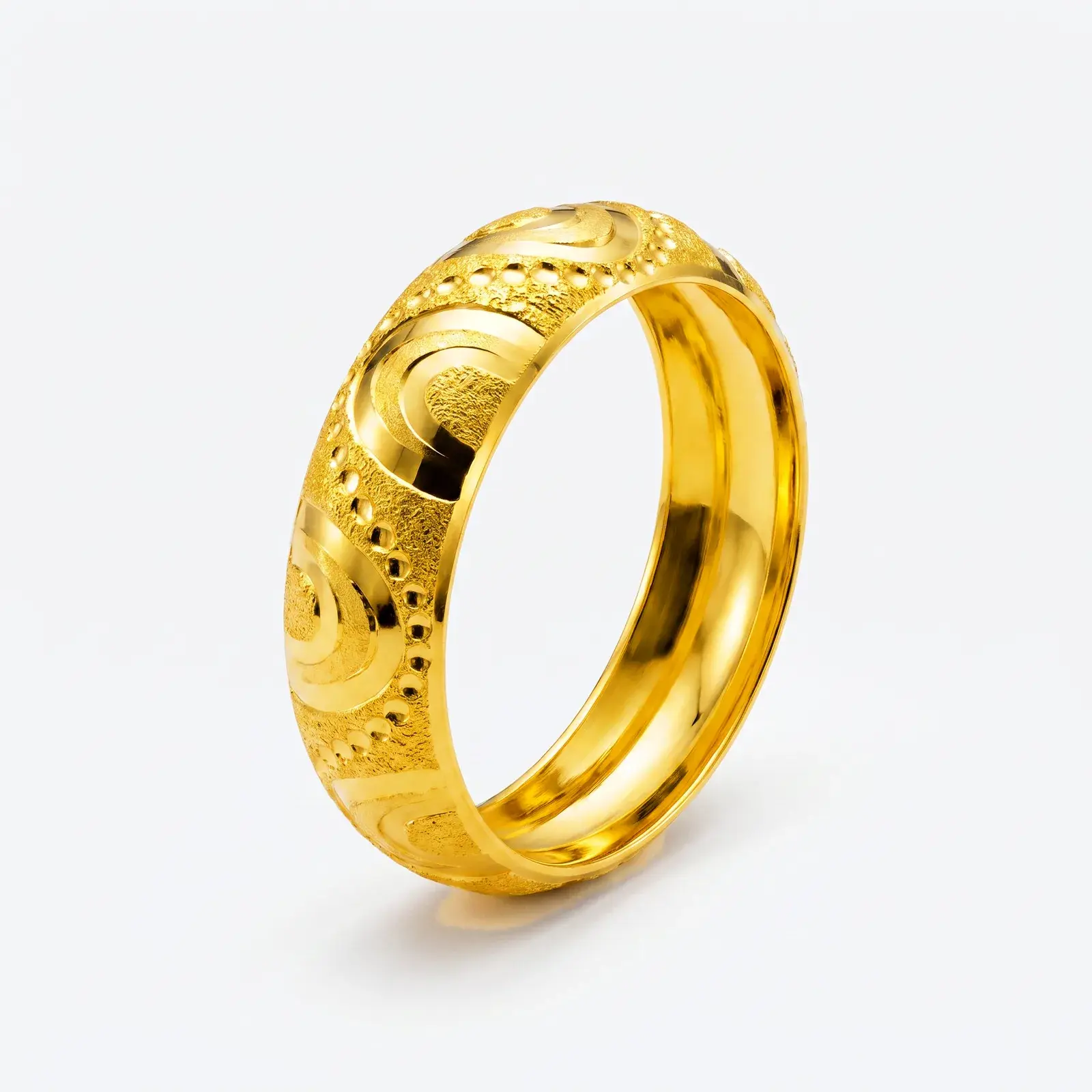 Wave Dome Wedding Ring