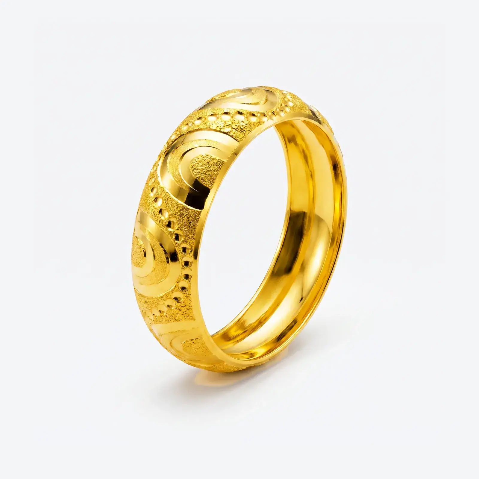 Wave Dome Wedding Ring