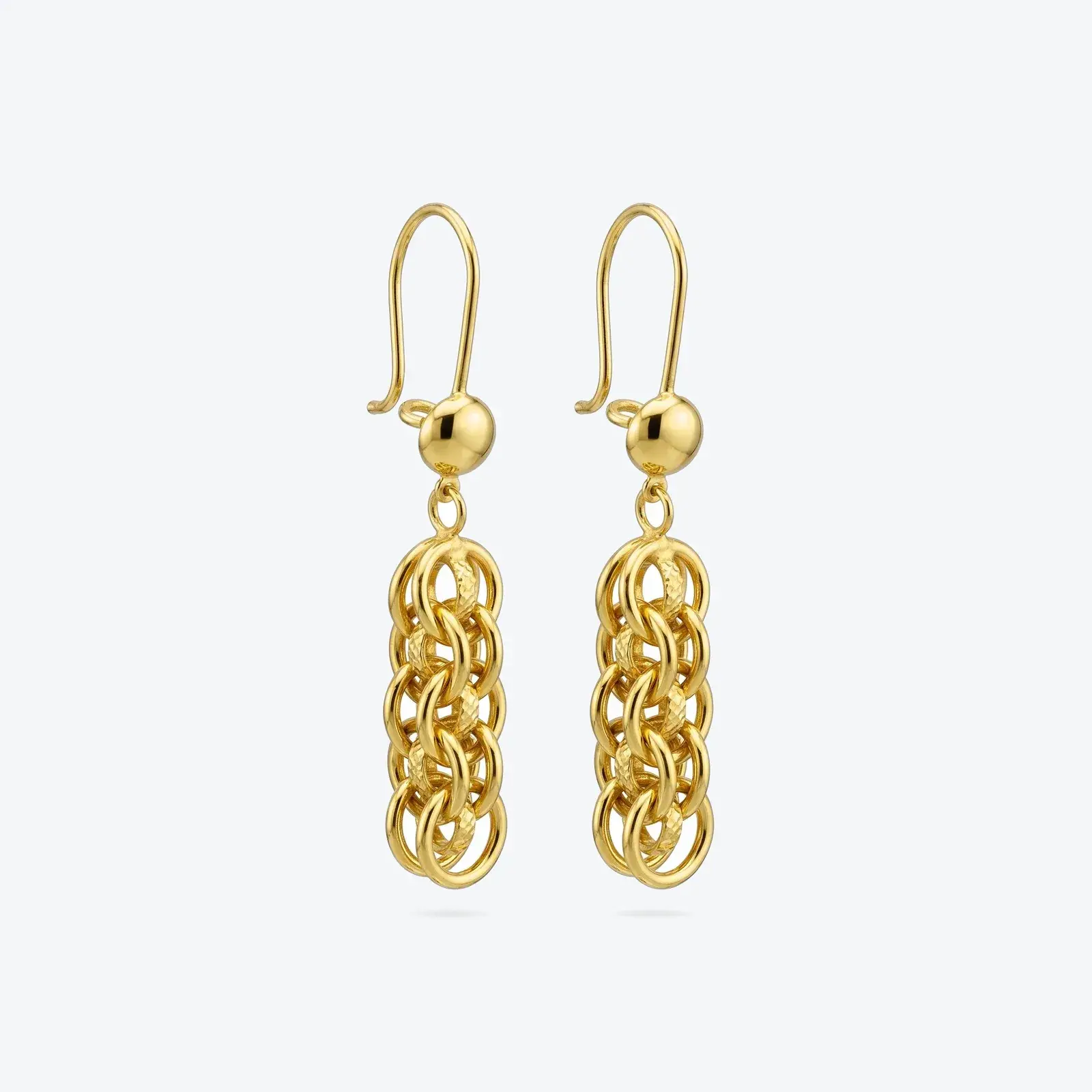 Woven Chainmail Drop Earrings