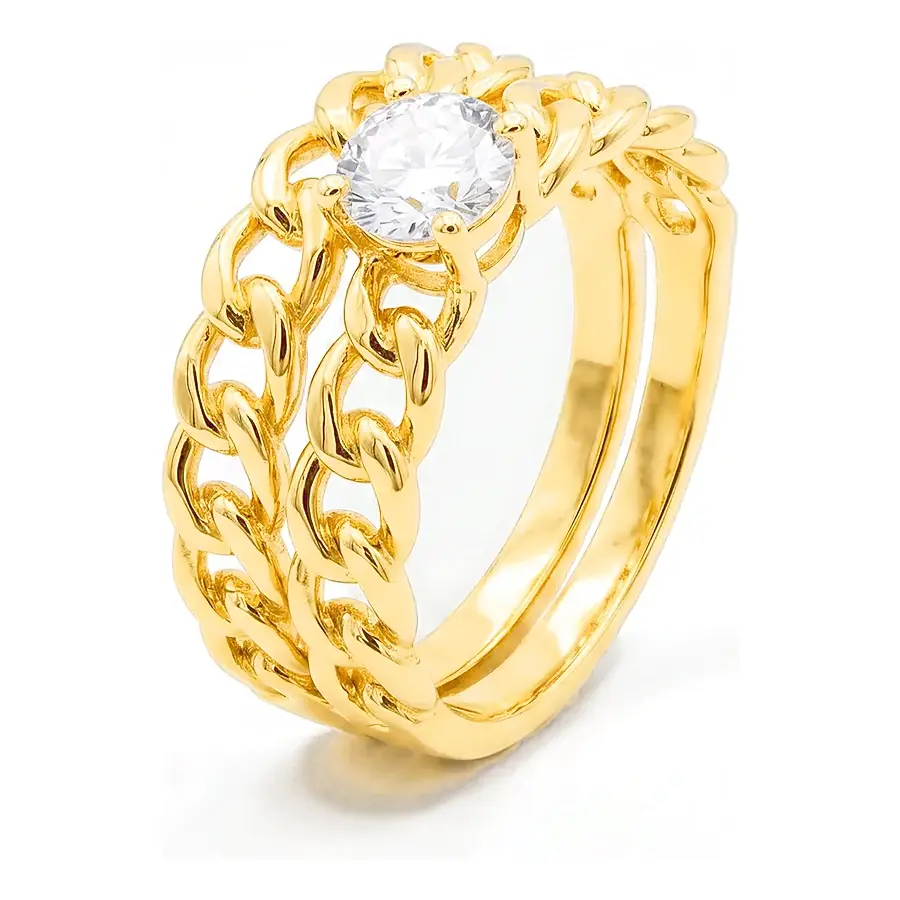 Chain Twins in 21K yellow gold